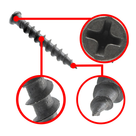 Klimas KSGP Schnellbauschrauben Gipsplatten auf Gipsplatten 5,0 x 35 mm 500 St.