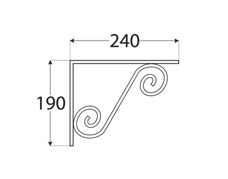 WOZ240 Ornament-Träger 240x190 Silbern