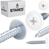 ETANCO GM-S selbstschneidende Blechschrauben Flachkopf RAL 9010 Reinweiß 4,2 x 19 mm 250 Stk.