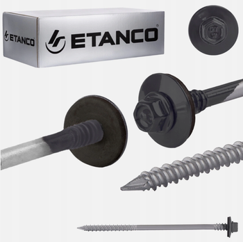 Etanco Sandwichplatten-Schrauben Holz Beton RAL 7016, 210 mm 100 Stk.