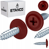 ETANCO GM-S selbstschneidende Blechschrauben Flachkopf RAL 3005 Weinrot 4,2 x 19 mm 250 Stk.