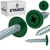 ETANCO GM-S selbstschneidende Blechschrauben Flachkopf RAL 6005 Moosgrün 4,2 x 14 mm 250 Stk.