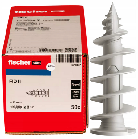 fischer Dämmstoffdübel FID II für WDVS 3,5–4,5 mm Schrauben 50 Stück 