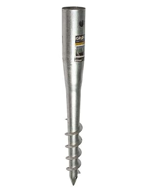 GRUNDLINE Pfostenträger Einschraub Bodenhülse / Schraubfundament / Erdanker - 68x650x1,8 mm