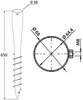 GRUNDLINE Pfostenträger 68x650x1,8 mm mit Klimas 3er-Set Schrauben