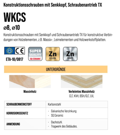 Senkkopfschrauben 6x120