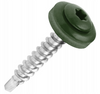 KLIMAS WDD selbstbohrende Spenglerschrauben für Blech auf Holz RAL 6020 Chromoxidgrün 4,8 x 35 mm 250 St.