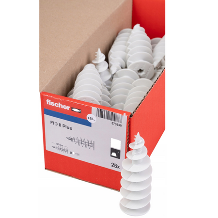 fischer Dämmstoffdübel FID II Plus Briefkasten Wallbox 4,5-6,0 mm 25 Stk.