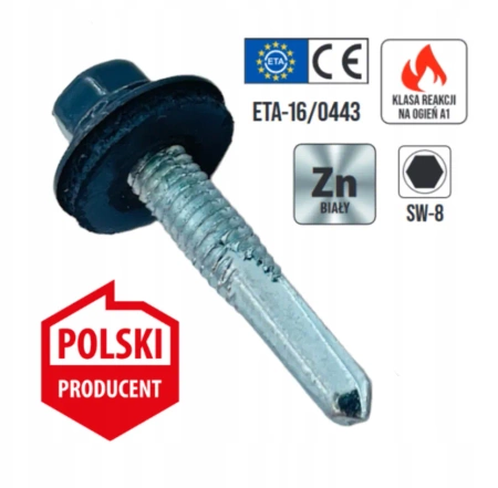 KLIMAS WSS Selbstbohrschrauben für Blech Metall RAL 7024 Graphitgrau 5,5 x 32 mm 250 Stk.
