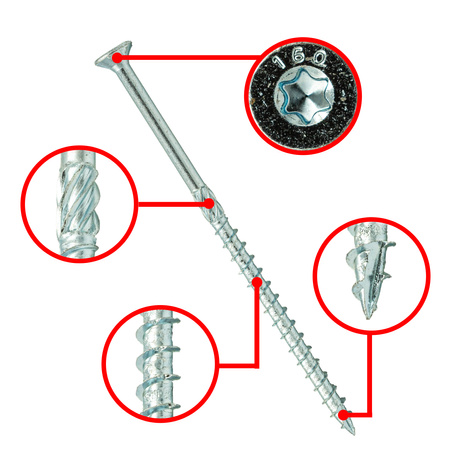 Senkkopfschrauben mit BIT 8x180
