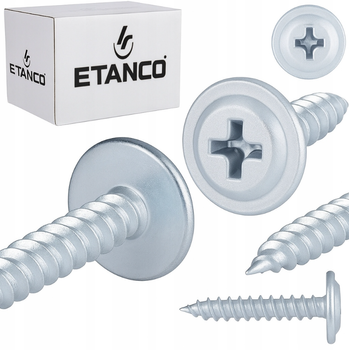 ETANCO GM-S selbstschneidende Blechschrauben Flachkopf verzinkt 4,2 x 19 mm 500 Stk.