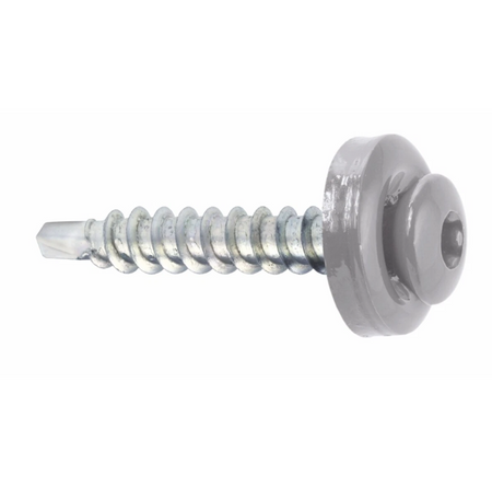 KLIMAS WDD selbstbohrende Spenglerschrauben für Blech auf Holz RAL 9006 Weißaluminium 4,8 x 35 mm 250 St.