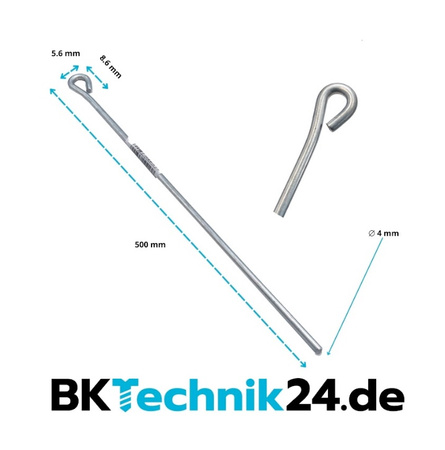 Abhängedraht mit Öse 500 mm