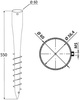 GRUNDLINE Pfostenträger Ø 60 mm 60x550x1,7 mm mit Klimas 3er-Set Schrauben