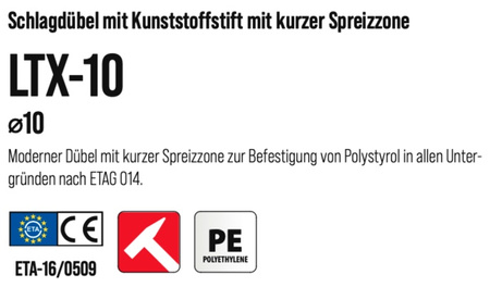 Dämmstoffdübel 8x195