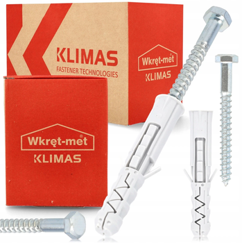 Klimas KKX Spreizdübel mit Sechskantschraube 10x80 mm 100 Stück