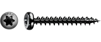 SPAX Tellerkopfschraube Vollgewinde schwarz 5 x 35 mm -200 St.