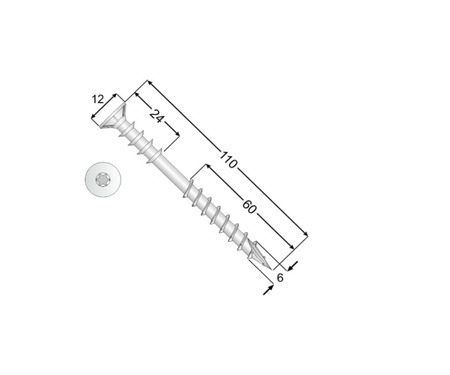 DOMAX Justierschraube 6x110