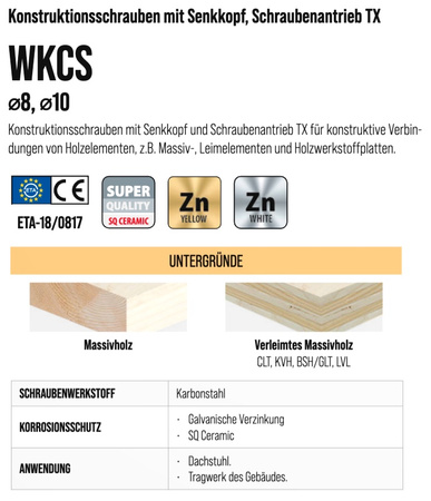 Senkkopfschrauben 6x100