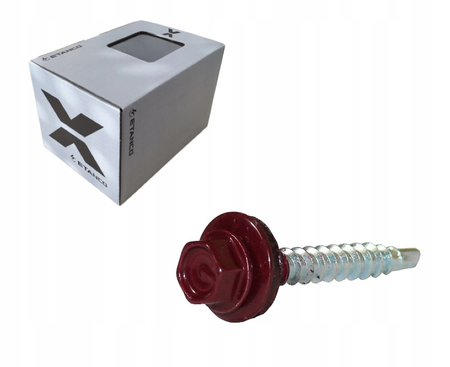 ETANCO Selbstbohrschrauben Trapezblechschrauben RAL 3005 4,8 x 80 mm 100 Stk.