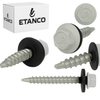 ETANCO Selbstbohrschrauben Trapezblechschrauben RAL 7035 4,8 x 50 mm 100 Stk.