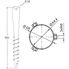GRUNDLINE Pfostenträger 68x800x1,8 mm mit Klimas 3er-Set Schrauben 