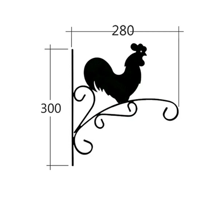 UK4 Halter für Blumenbeete Hahn