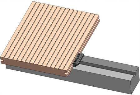 Tevo Tech Montageclips 6 mm für WPC-Terrassendielen 100 Clips + 100 Schrauben