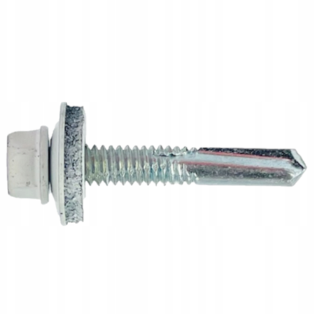 KLIMAS WSS Selbstbohrschrauben für Blech Metall RAL 9003 Signalweiß 5,5 x 38 mm 200 Stk.