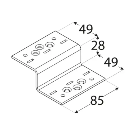 SDLZ Verbinder 198x28x85x2,5 