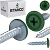 ETANCO GM-S selbstschneidende Blechschrauben Flachkopf RAL 6020 Chromoxidgrün 4,2 x 16 mm 250 Stk.