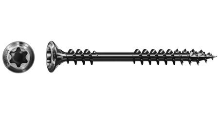 Spax Fassadenschraube Edelstahl A2 4,5 x 60 mm 100 Stk. Schwarz