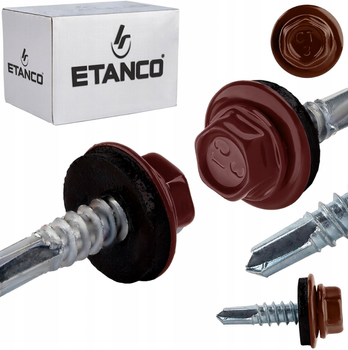 ETANCO GT5 Bohrschrauben Metall - Metall 5,5 x 25 mm RAL 8012 250 Stk.