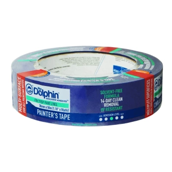 Blue Dolphin Malerband Malerkrepp UV-beständiges Profi-Abdeckband 30 mm x 50 m