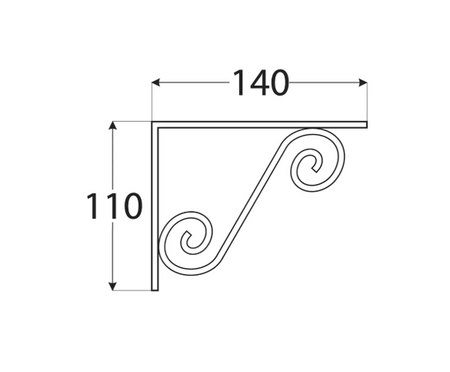 WOZ140 Ornament-Träger 140x110 Silbern