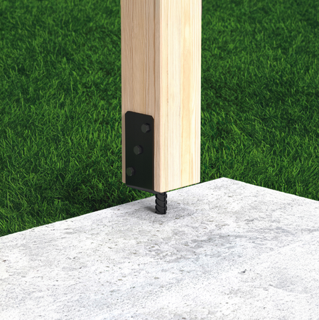 Domax U-Pfostenträger Pfostenanker PS 80UC 81x120x4 mm schwarz 1 Stk.