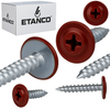 ETANCO GM-S selbstschneidende Blechschrauben Flachkopf RAL 3011 Braunrot 4,2 x 25 mm 250 Stk.