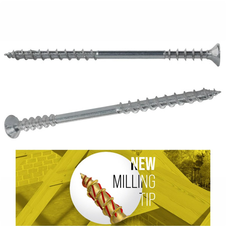 Klimas Justierschrauben Distanzschrauben verzinkt weiß 6x160 mm 300 St. BIG BOX