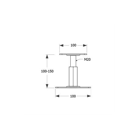 Pfosten-Basis-Stütze 100x100 