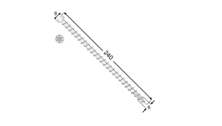 CPW Vollgewinde-Zimmermannschrauben mit Zylinderkopf  6x240
