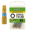 ESSVE XTR Hochwertige Schrauberbits für Profis Torx Bits TX30 25 mm