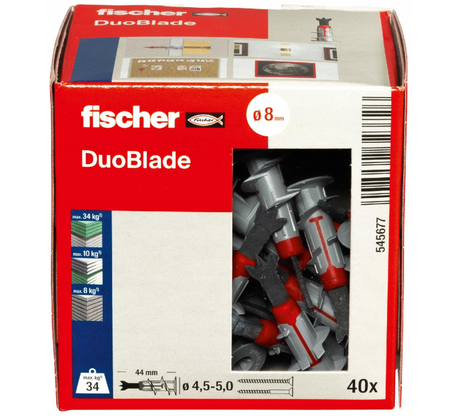 Fischer DUOBLADE selbstbohrender Gipskartondübel 40 Stk.