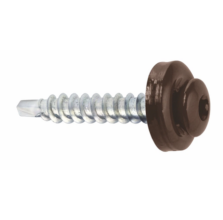 KLIMAS WDD selbstbohrende Spenglerschrauben für Blech auf Holz RAL 8017 Schokoladenbraun 4,8 x 35 mm 250 St.